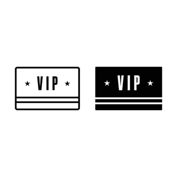 icon card vip membership design concept vector