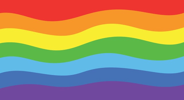 Vibrant flowing rainbow pride colors inspiring equality and love worldwide vector