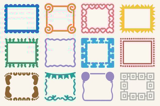 Twins Day Fun Frames Collection Double Celebration Design vector