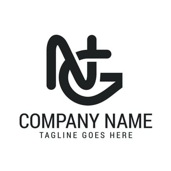 Creative Letter NG or GN Modern Minimalist Logo Design Templates vector