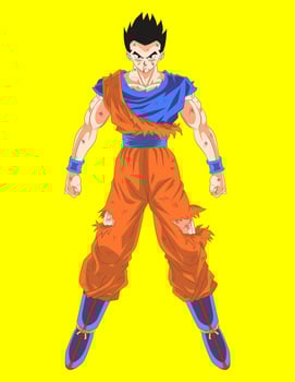 Adult Gohan Battle Ready Full Body vector