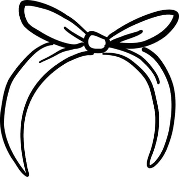 Wide Headband Hairband Outline Drawing vector