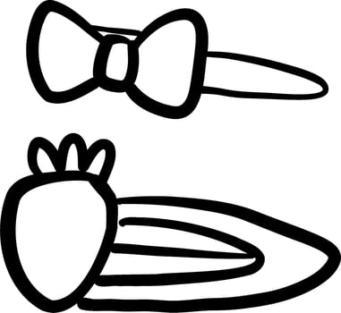 Hand Drawn Hair Pin Sketch Style vector
