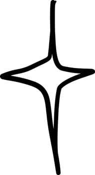 Minimal Star and Heart Ornament vector