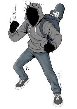 Skateboarding Character Artwork Human illustration png