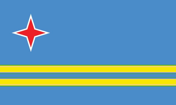 Flag of Aruba vector