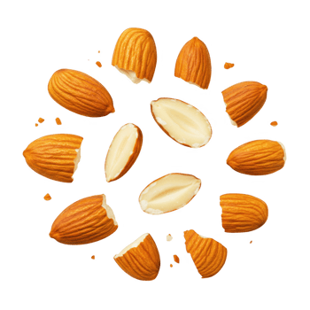 Almond, Nut, Food, Healthy, Snack, Isolated on Transparent Background png
