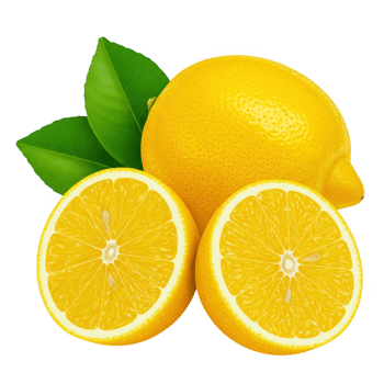 Lemon, Citrus, Fruit, Healthy, Vitamin C, Isolated on Transparent Background png