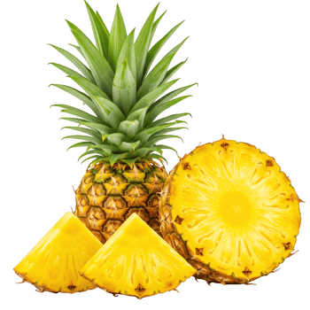 Pineapple, Tropical, Fruit, Food, Juice, Healthy, Isolated on Transparent Background png