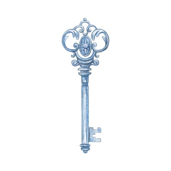 Vintage decorative key illustration vector