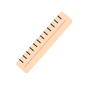 ruler icon in soft beige color. Great for measurement and geometry projects. vector