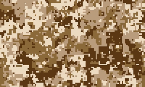 A desert camouflage background with brown and white squares vector