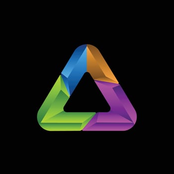 Colorful triangle abstract logo vector