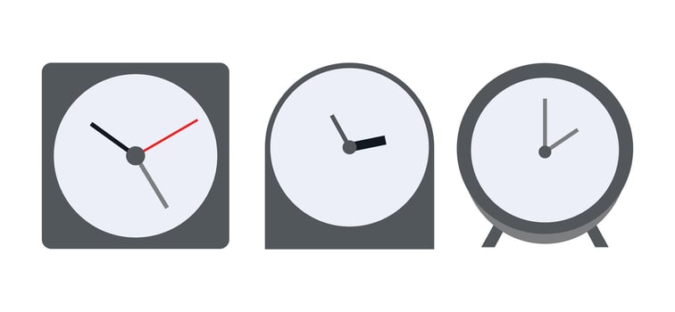 Illustration classic tick clock isolated vector