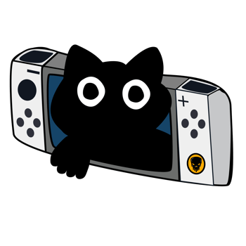 Cartoon black cat Portable Gaming Console Illustration png
