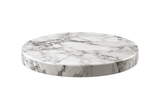 Round white marble pedestal png