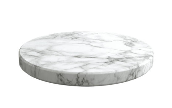 Round white marble pedestal display stand png