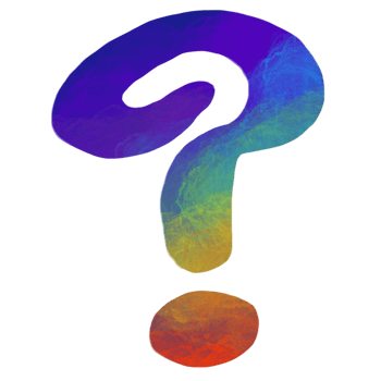 Rainbow question mark png