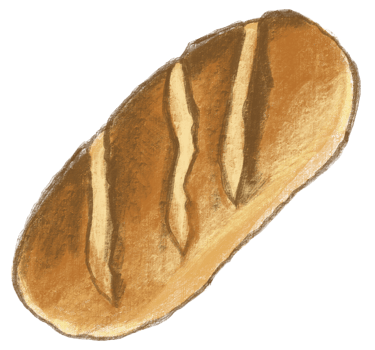 long bread coloring art png