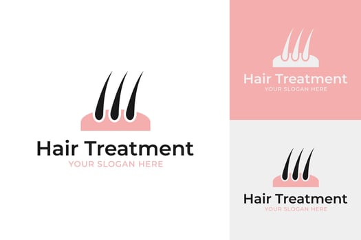 Hair treatments logo design illustration idea vector