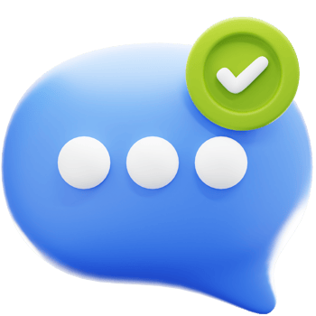 Chat Message Delivered 3D Illustration png