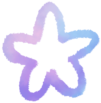 Cute rainbow star doodle line png