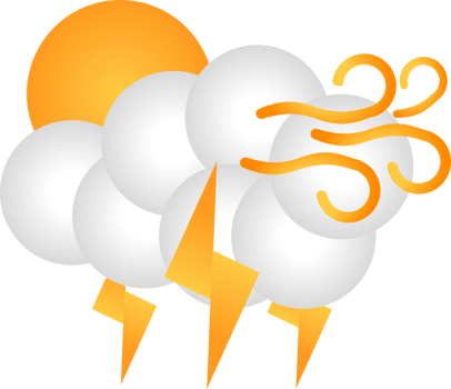 cloud with wind an sun - weather icon png
