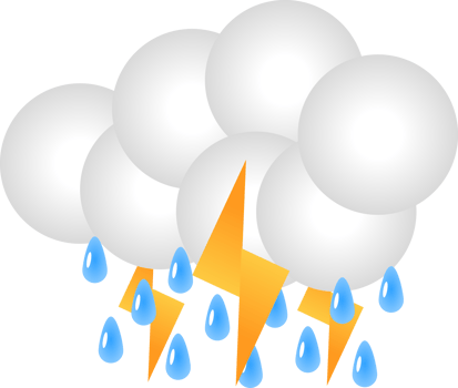 cloud with Storm and rain - weather icon png