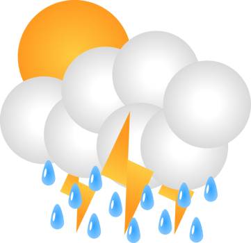 rain cloud with sun and storm png