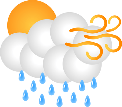 rain cloud with moon and wind png
