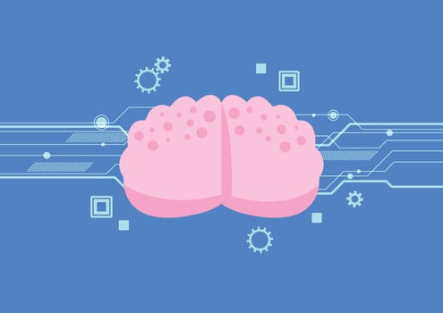 Artificial intelligence digital brain technology vector
