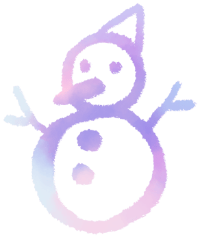 Cute doodle line snowman png