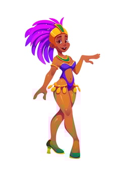 carnival dancer character illustration vector