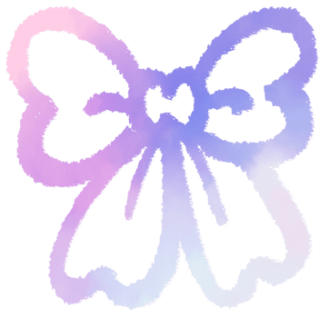 Cute pastel watercolor bow png