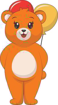 Illustration of Cute Bear with Cartoon Style. vector
