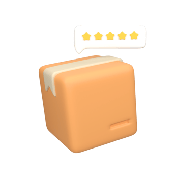 Package rating isolated 3d render icon illustration png