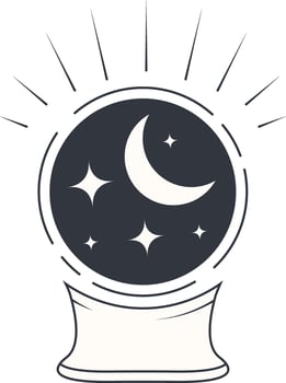 Hand Drawn Mystical Celestial in Seamless Pattern Design. vector
