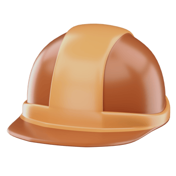 Worker Hard Hat 3D Icon for Labor Day png