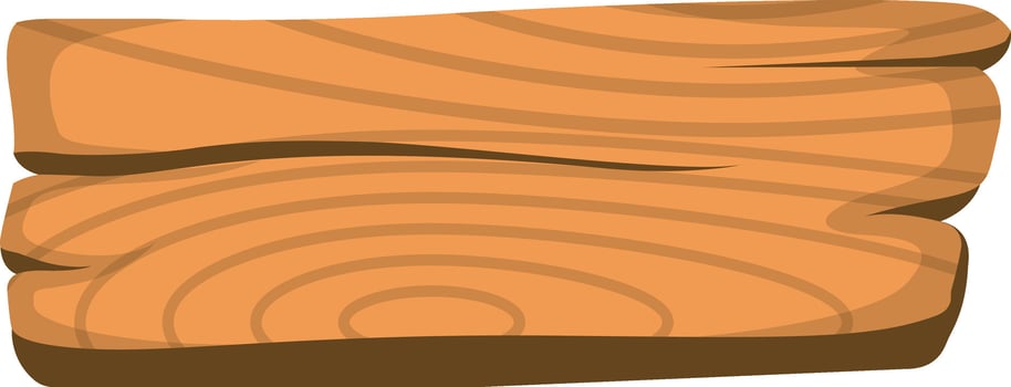 Wooden Signboard Cartoon Illustration on White Background. vector