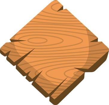 Wooden Signboard Cartoon Illustration. Isolated on White Background vector