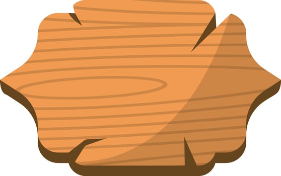 Wooden Signboard Illustration with Cartoon Style. vector