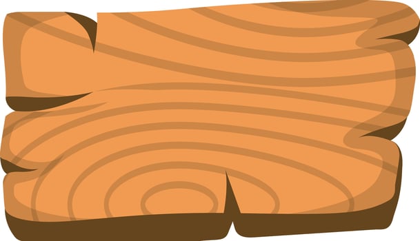 Wooden Signboard Illustration in Cartoon Style. Isolated on White Background vector
