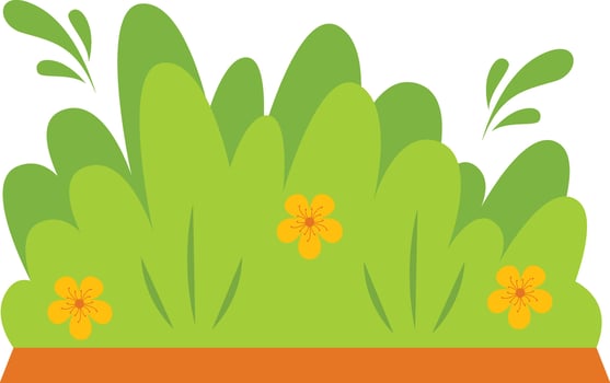 Grass Border Element on White Background vector