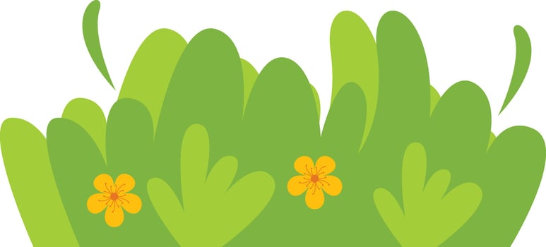 Grass Border Element. Flat Illustration. vector