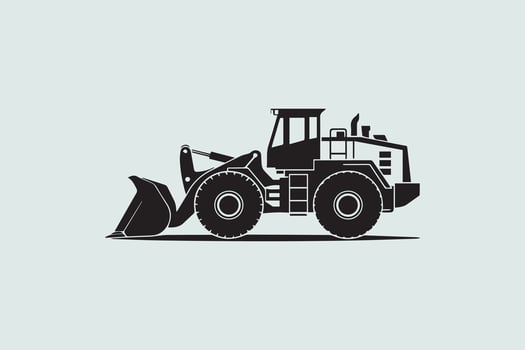 green tractor silhouette vector