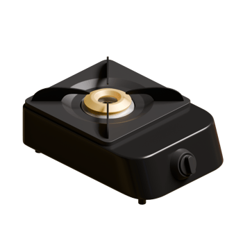 Single Portable Gas Cooker Isometric View 3D Render Illustration png