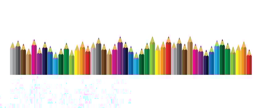 Colorful Pencil Border , back to school, design vector