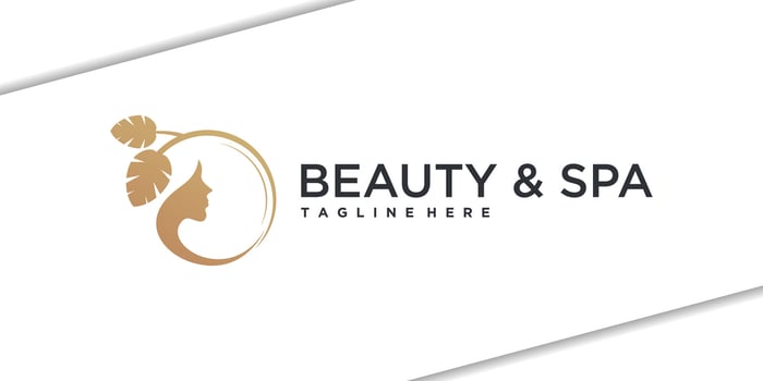 Creative beauty and spa logo design vector
