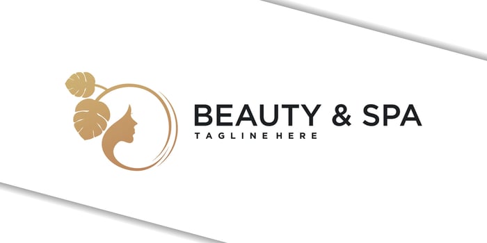 Creative beauty and spa logo designs vector