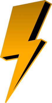 Icon yellow electric power thunder bolt png